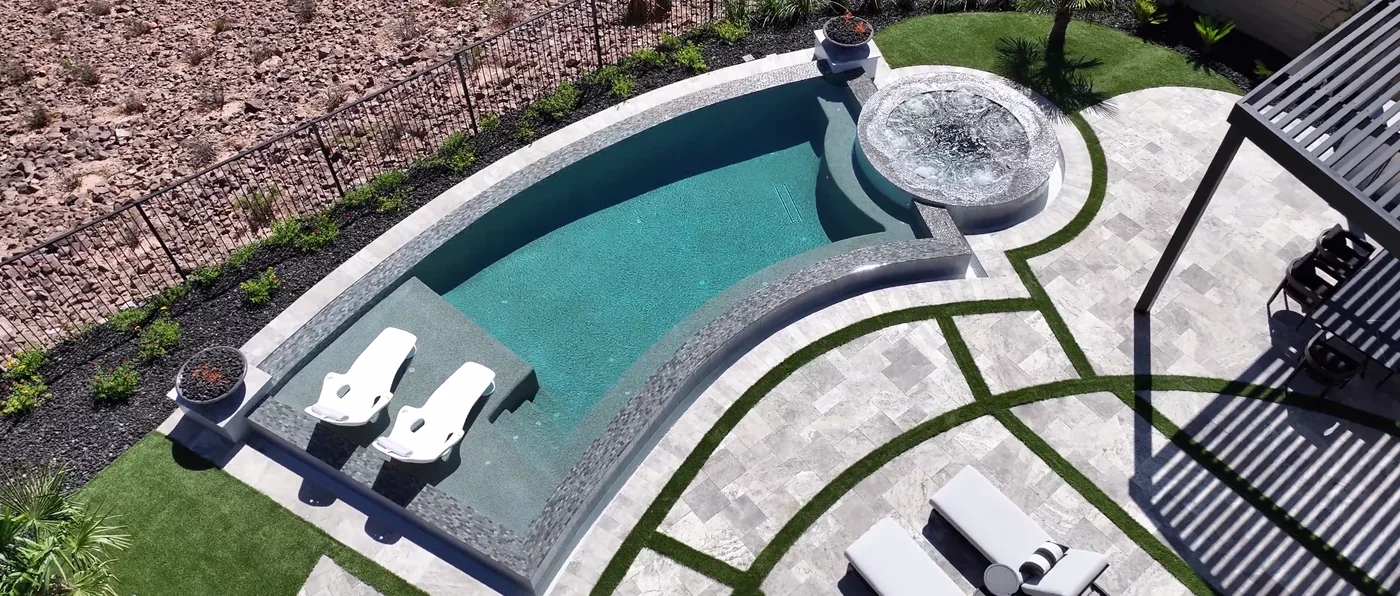 Lake Las Vegas custom pool by Xterior Creations